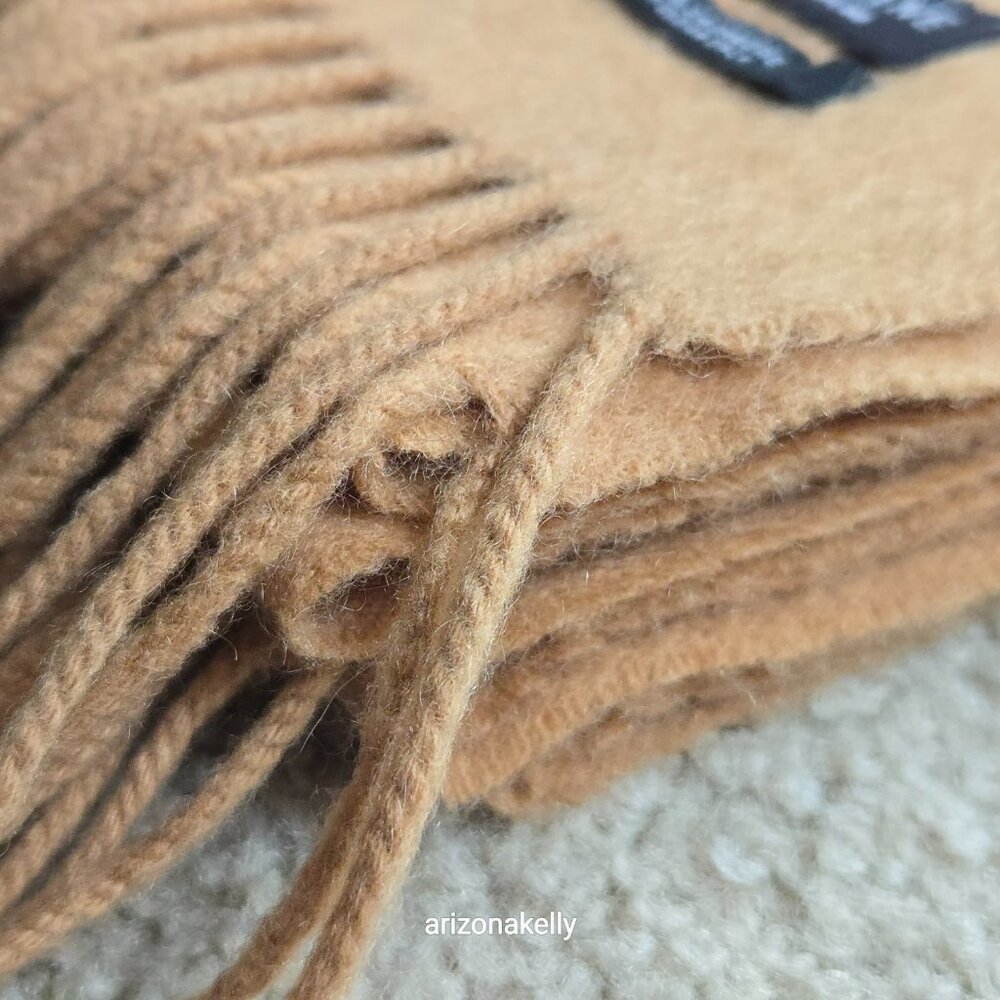 Kiltane of Scotland 100% Cashmere Oversized Scarf Wrap Tan Camel - Picture 14 of 16